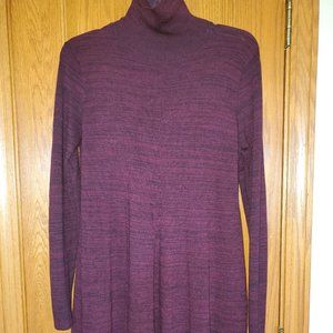 Apt 9 - Mock neck - Marled wine/black SWEATER dress - Size Med
